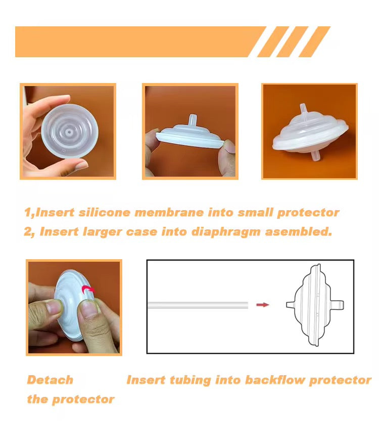 Replacement Breast Pump Backflow Protector for Spectra S1, S1 Pro, S2 9 Plus SG Breastpumps, BPA Free.