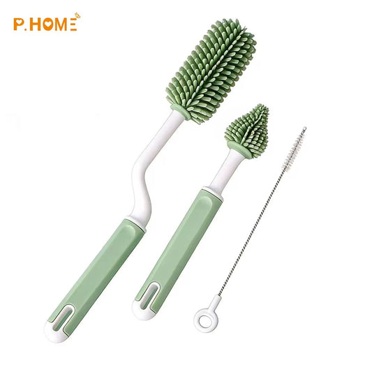Silicone Bottle Cleaning Brush (set of 3)